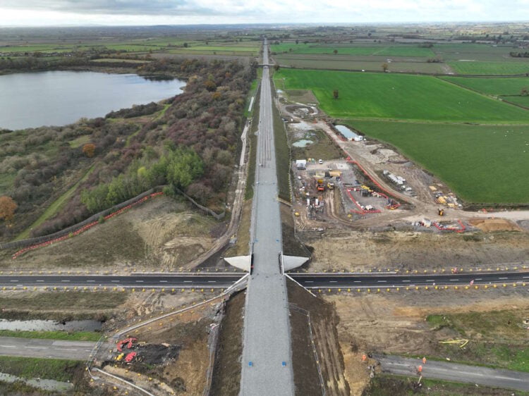  looking west along the earthworks for East West Rail. // Credit: HS2