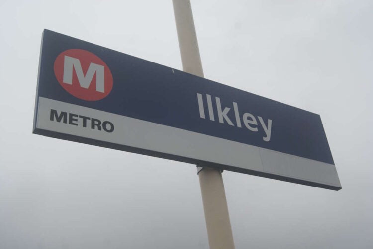 Ilkley station sign. 