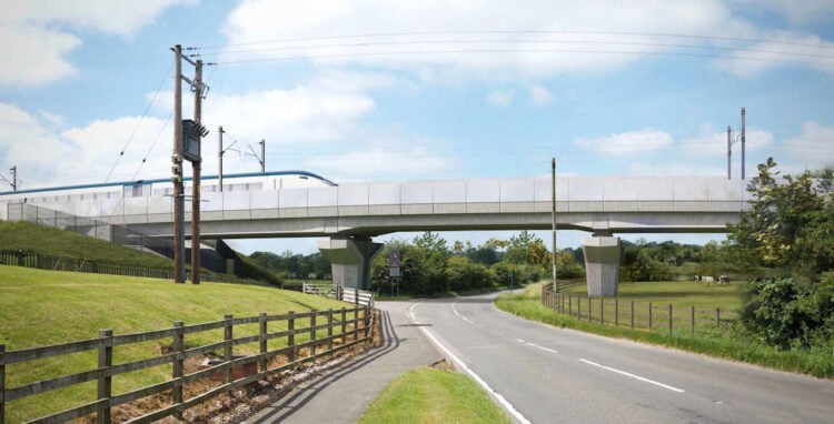 River Blythe Viaduct - view from Meriden Road looking south-west. // Credit: HS2