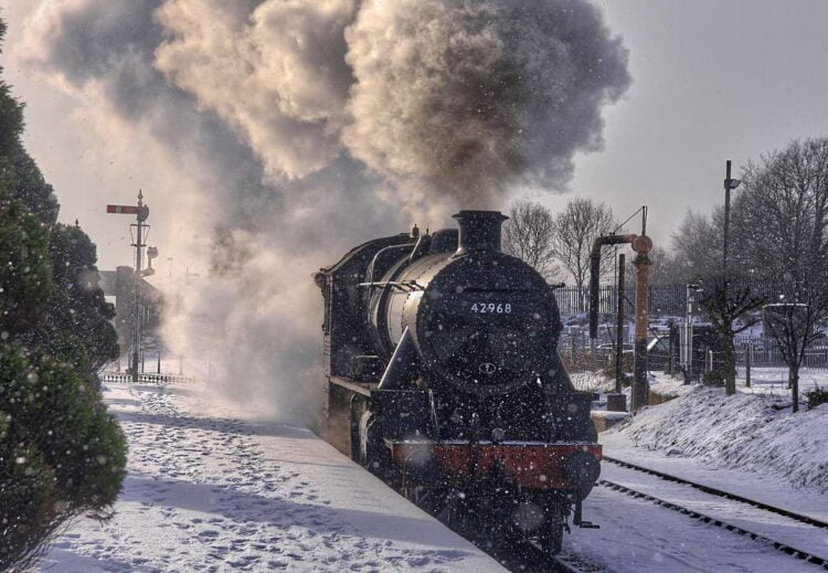 SVR train in winter