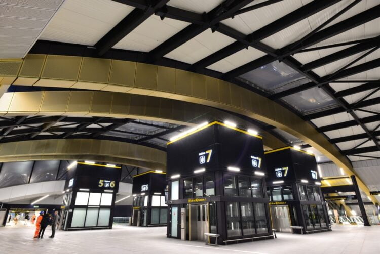 The upgraded Gatwick Airport station lifts // Credit: Network Rail