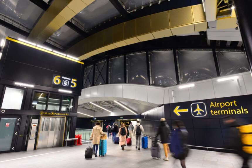 The upgraded Gatwick Airport station opened to passengers on the morning of 21 November 2023