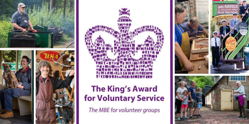 Volunteers from Amberley Museum receive the prestigious Kings Award for Voluntary Service