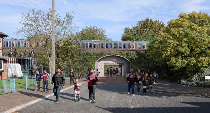 Designs for a new pedestrian tunnel under the rail line at Station Road.
