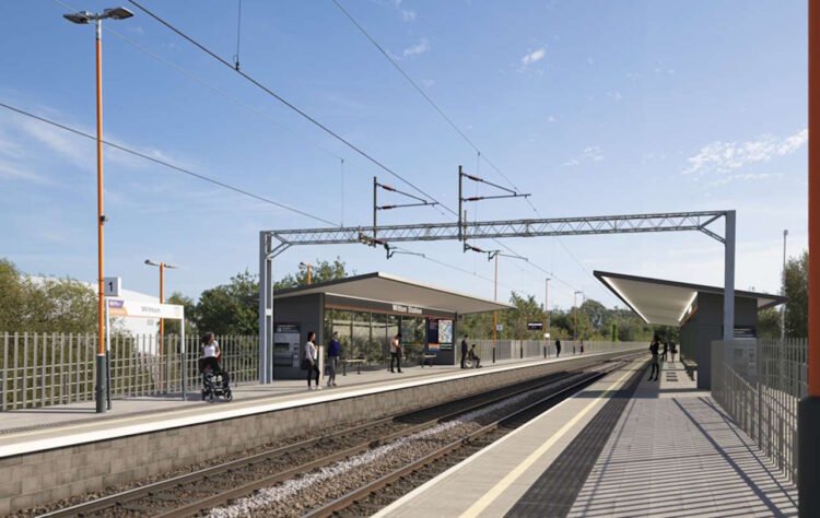 Design for the new platform at Witton station.