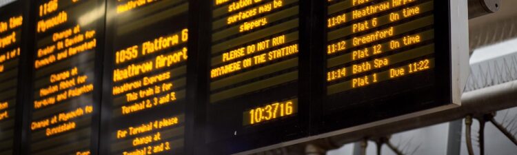 Departure Board at Paddington // GWR