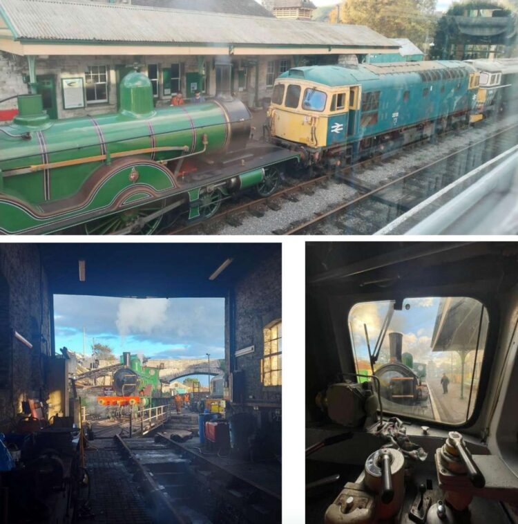 A collection of photographs from 563's loaded test run hauling two class 33's on Swanage Railway —possibly the most unusual train a T3 has ever hauled?