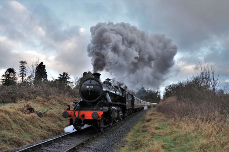 Mogul 2968 in the Winter Steam Gala at Oldbury Crossing on Saturday 6th January 2024. Photo by Keith Wilkinson.