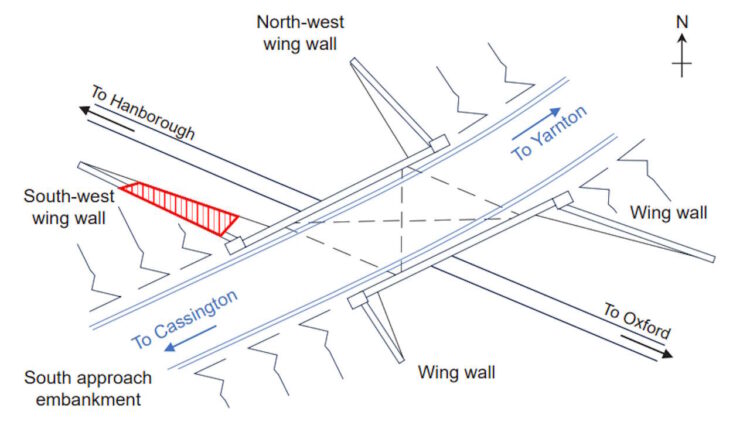 Layout of the bridge. // Credit: Rail Accident Investigation Branch 