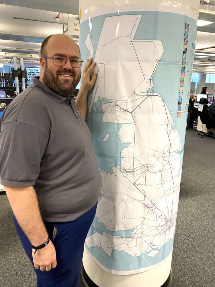 Dave Jones with his route map. // Credit: Govia Thameslink Railway