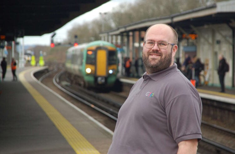 Dave Jones at Three Bridges station. // Credit: Govia Thameslink Railway