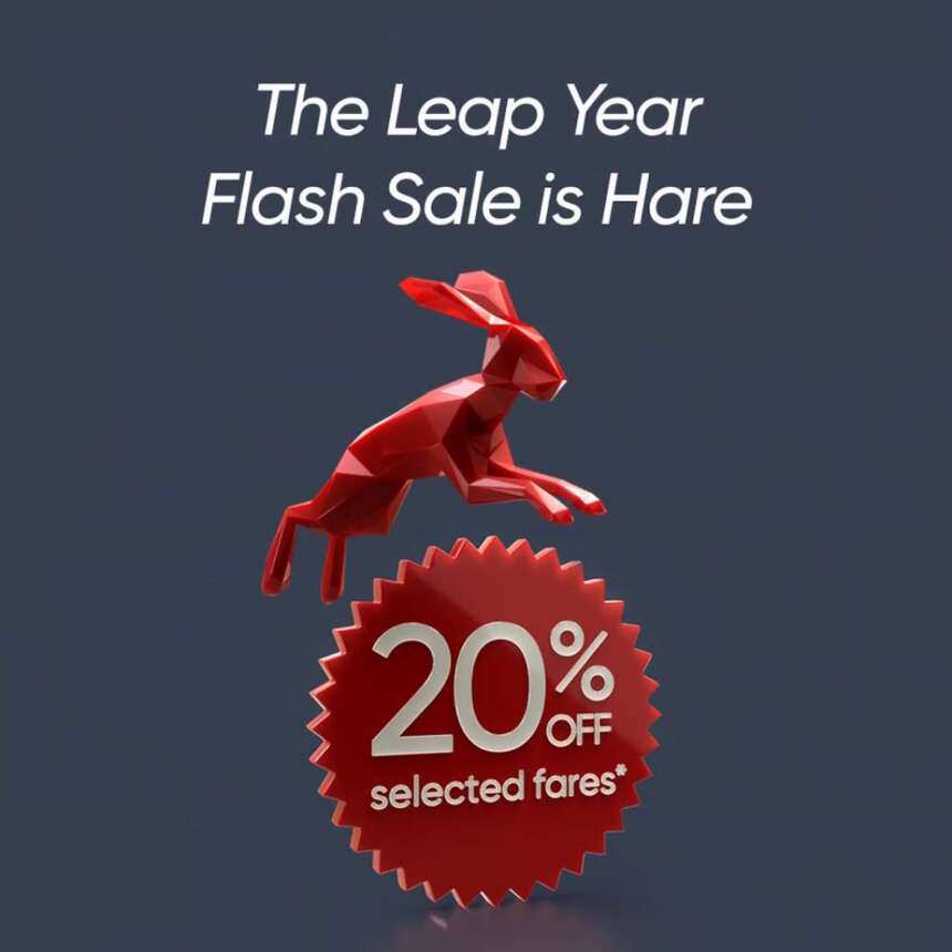 Greater Anglia Leap Year Flash Sale.