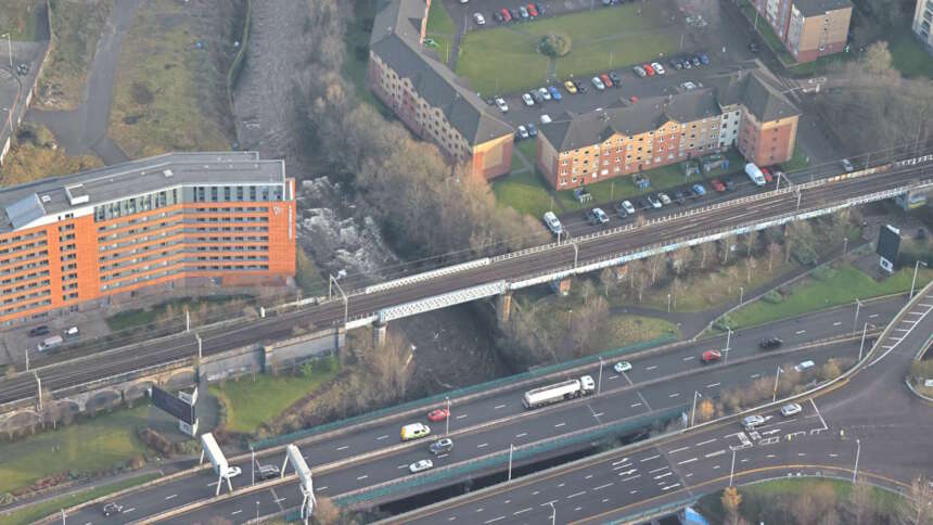 Kelvin and Yorkhill Viaducts, alongside Ferry Road bridge, Yorkhill - Glasgow