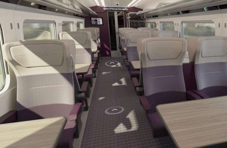 Interior of First Class in the new train. // Credit: East Midlands Railway