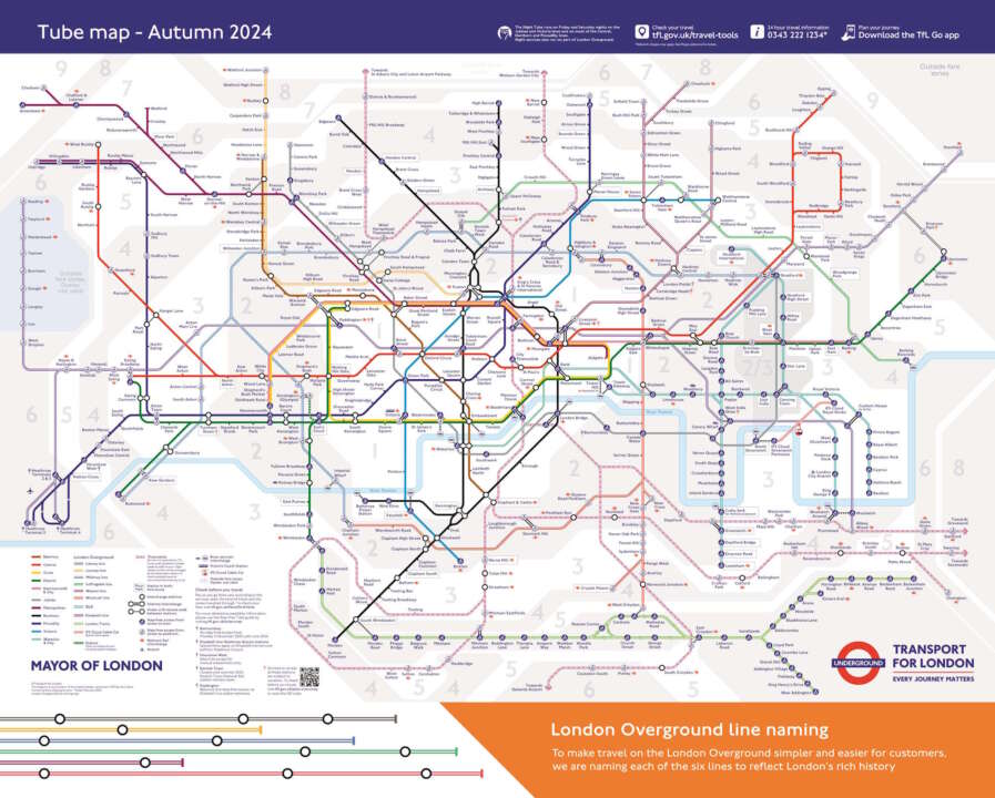 New London Tube Map // Credit: TfL