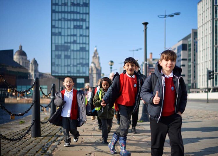 Children enjoying their day in Liverpool. // Credit: Avanti West Coast