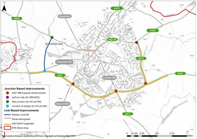 Buckinghm recommended highway improvements. // Credit: Buckinghamshire Council 