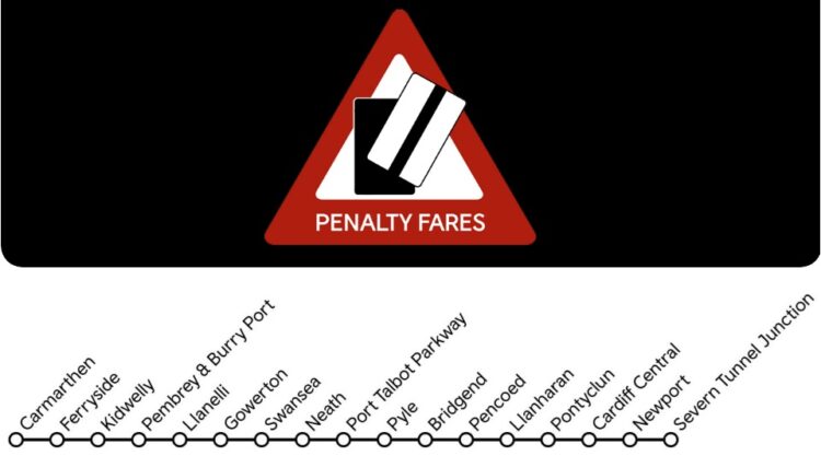 The new penalty fares area. // Credit: Transport for Wales