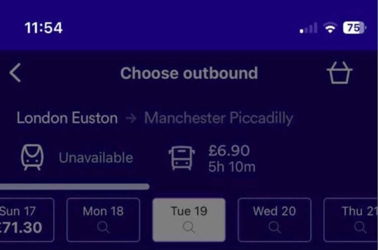 Typical online ticket purchase. // Credit: Trainline