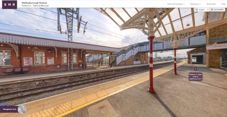 Platform view for Wellingborough station. // Credit: East Midlands Railway 