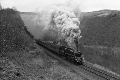 75033 climbing Talerddig bank. // Credit: Alan Castle Collection / Manchester Locomotive Society