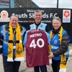 Representativies from Nexus and South Shields FC outside the 1st Cloud Stadium. // Credit: Nexus