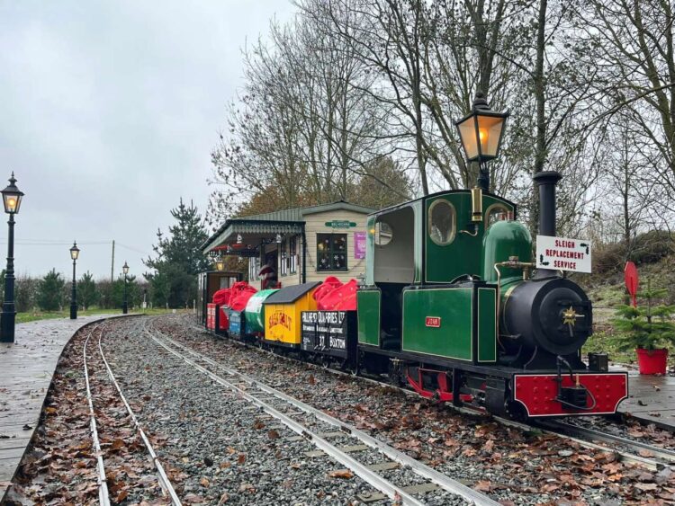 Home fleet locomotive 'Joan' at Belvedere with a demonstration freight // Credit: Nathan Bentley