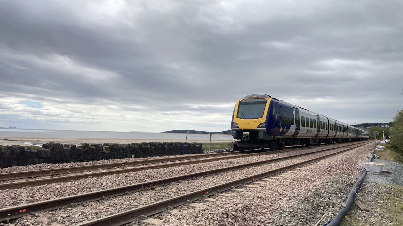 A Northern train on the reopened Furness line