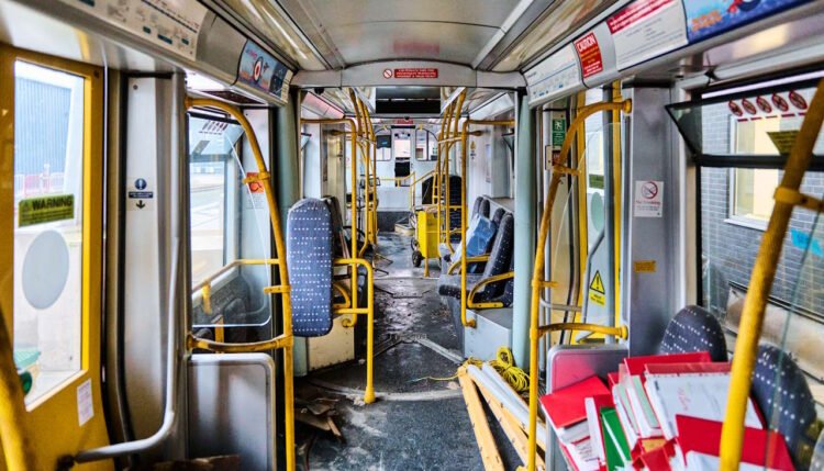 Interior stripped out from Tram 16. // Credit: BCIMO