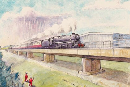 Drawing by Cass Hayward of the urban viaduct section. // Credit: Great Central Railway