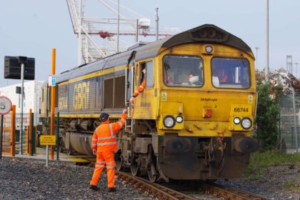 GB Railfreight’s first train of its new service connecting Southampton to Hams Hall. // Credit: GB Railfreight