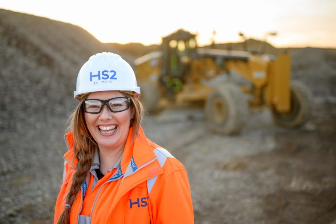 Leoni Moore is the first female in the UK to become qualified to drive a 25 tonne ‘grader' truck - HS2 Ltd 