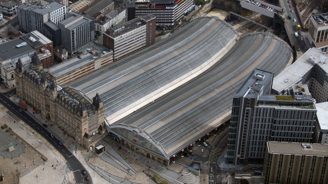 Aerial view of Liverpool Lime Street station. // Credit: Network Rail