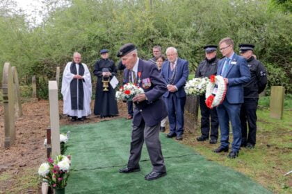 Wreath laid for Robert Smith, killed in WW2 air raid