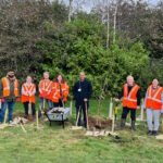 Network Rail staff with The Tree Council and Jay Barber - head teacher from Woodrush High School