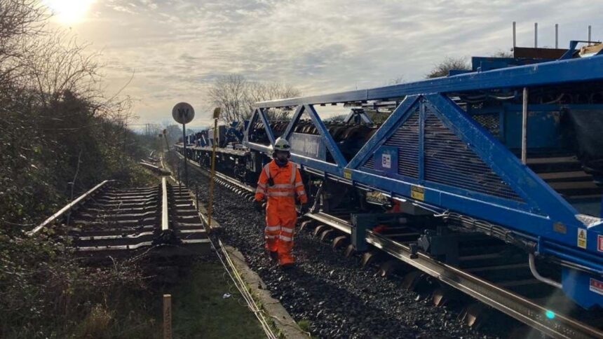 Network Rail will be replacing track at Wallers Ash between Winchester and Micheldever - Network Rail