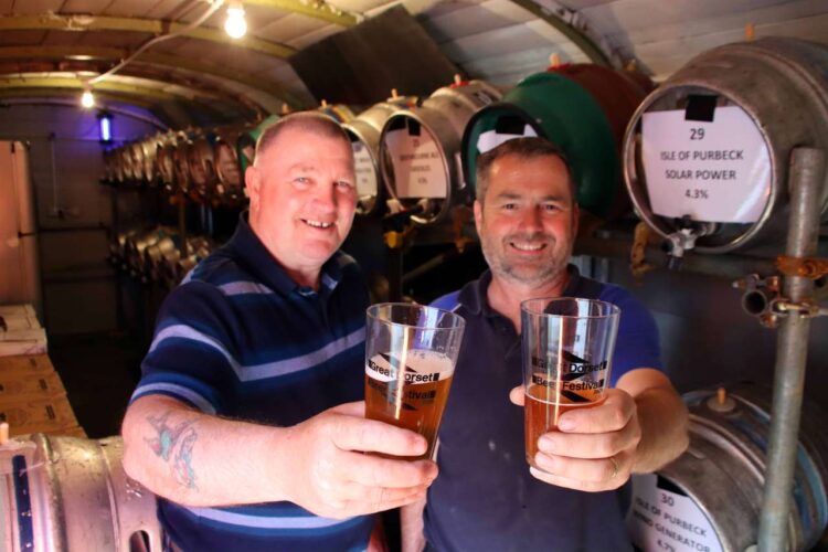 SR diesel gala beer festival Corfe Castle Barry Light & Andy Dunster (R) ANDREW PM WRIGHT (1)