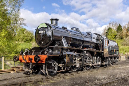 Stanier Mogul 13268 in its freshly painted LMS lined black livery. // Credit: Bob Green