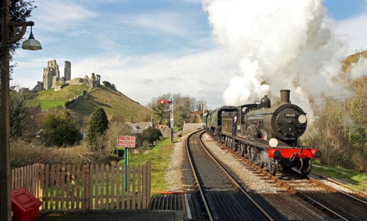 T9 30120 at  Corfe Castle March 2014. // Credit: Andrew P.M. Wright