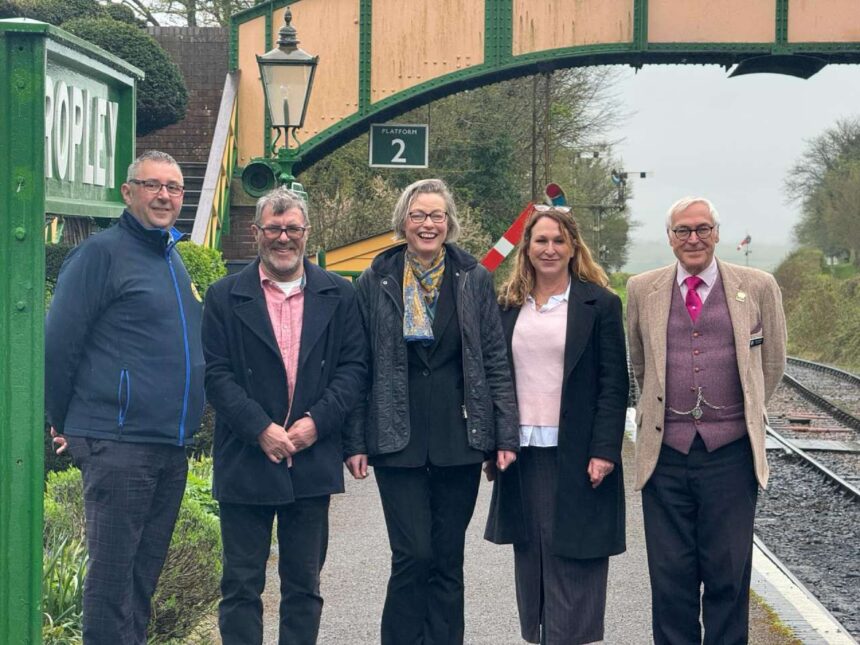 Photo left to right: Neil Glaskin, Bluebell Railway; Robert Patterson, Swanage Railway; Rebecca Dalley, CEO Watercress Line; Lisa Boyle, Bluebell Railway; Dr Robin Coombes, Kent & East Sussex Railway.