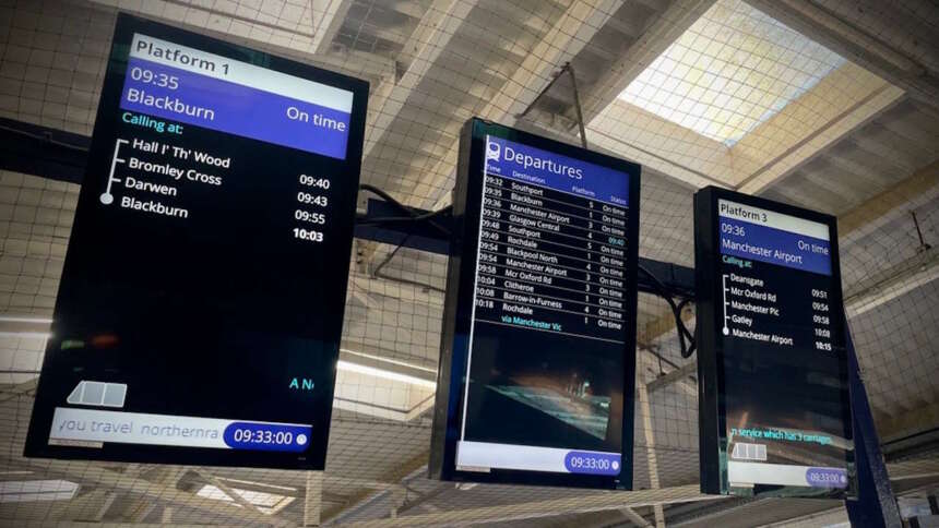 New full colour screens being installed across Northern stations