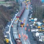 Transpennine Route Upgrade work in West Yorkshire. // Credit: Network Rail