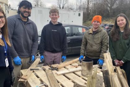 Year in industry students creating 'Bug Hotels' - Northern