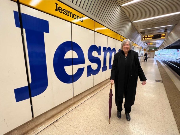 Margaret Calvert at Jesmond station. // Credit: Nexus