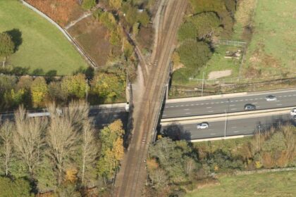 Castleton bridge aerial image - NR Air Ops