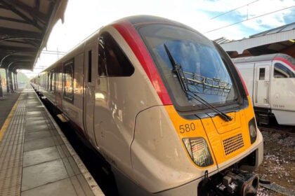 Greater Anglia train at Hertford East station. // Credit: Greater Anglia