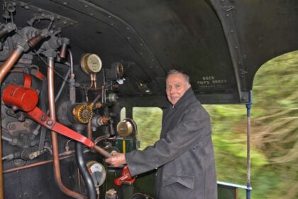 Volunteer driver John Hunt driving 6023 King Edward II. // Credit: North Yorkshire Moors Railway