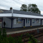 Lanark station with the new roof. // Credit: Network Rail