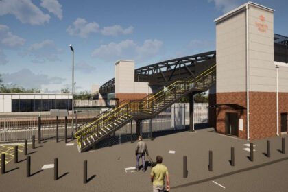 Proposed street-level view of the updated Eaglescliffe station // Credit: Network Rail