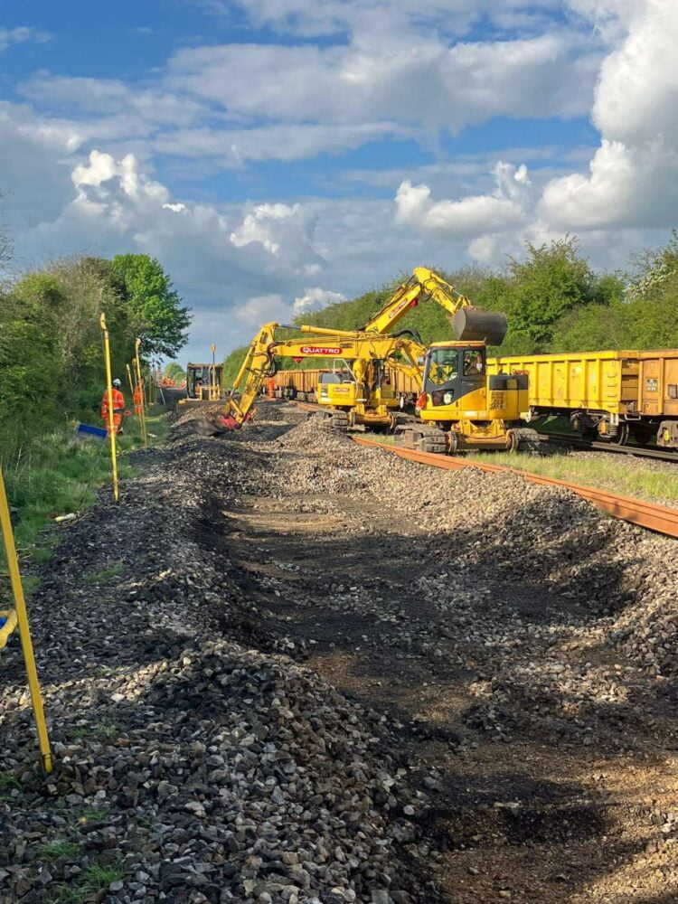 Track replacement in action